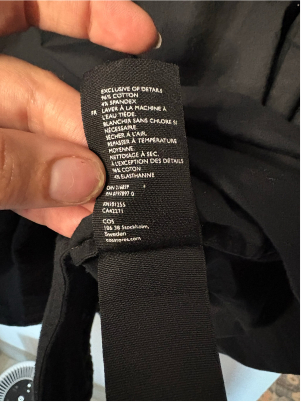 COS Black Shift Dress Cowl Sleeveless Mock Neck Minimalist Midi Size 12 - Picture 4 of 6